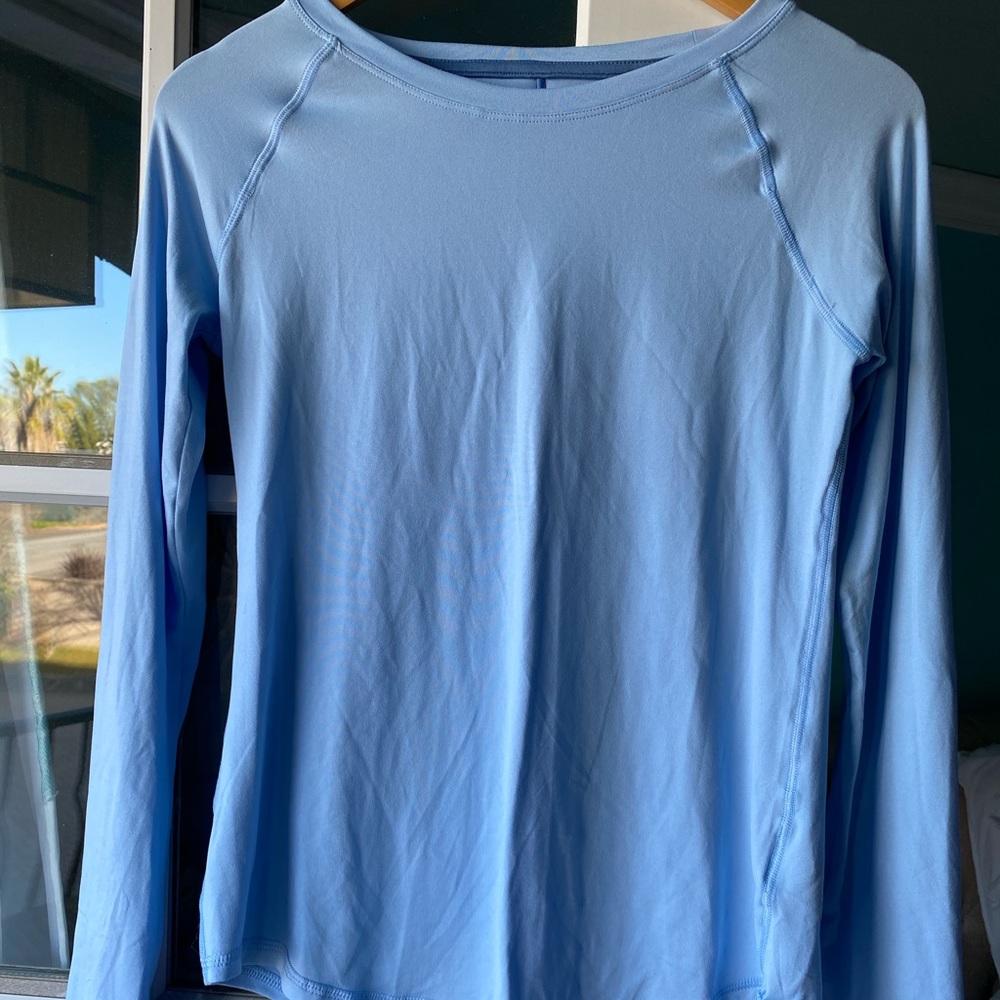 Light blue workout top